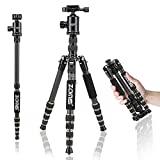 ZOMEI Z669C Carbon Fiber Portable Tripod with Ball Head Compact Travel for Canon,Sony, Nikon, Samsung, Panasonic, Olympus, Kodak, Fuji, Cameras and Video Camera
