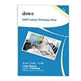 Glossy 11x17 Inkjet Transparency Film20 Sheets OHP Overhead Projector Screen Printing Color Copy For Inkjet Printer Clear Transparent Paper 20 Pack Uinkit