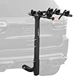 IKURAM R 3 Bike Rack Bicycle Carrier Racks Hitch Mount Double Foldable Rack for Cars, Trucks, SUV's and minivans with a 2' Hitch Receiver