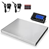 THINKSCALE Shipping Scale, 397lb Heavy Duty Postal Scale Stainless Steel with 𝗪𝗶𝗿𝗲𝗹𝗲𝘀𝘀 Displays/Tare/3 Units, Digital Postage Scale for Packages/Post Office/Home, Battery & DC Adapter Included