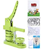 Happizza Button Badge Maker Machine (3rd Gen) Installation-Free, 58mm (2.25in) DIY Pin Button Maker Press Machine Badge Punch Press with Free 100pcs Button Parts&Pictures&Circle Cutter&Magic Book
