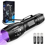 UV Flashlight, MOWETOO 2 in 1 395 nm LED Flashlight with UV Black Light & White Light, 500LM, 4 Modes & Waterproof Pet Urine Detector