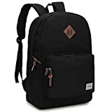 School Backpack for Men Women,RAVUO Water Resistant 15.6 inch Laptop Backpack Bookbags College Daypack Black Backpack School Bag with Side Pockets