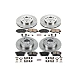 Power Stop Front and Rear KOE1240 Stock Replacement Brake Pad and Rotor Kit Autospecialty, Silver