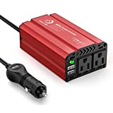 GEARGO 400W Car Power Inverter DC 12V to AC 110V Car Charger with 4.8A Dual USB Car Outlet Adapter
