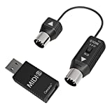 Getaria Wireless MIDI Adapter,Wireless Bluetooth MIDI Adapter Interface 5-PIN,With MIDI USB Adapter Connect Piano Keyboard to MIDI,macOS,iOS Device (Wireless Midi)