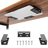 Under Desk Laptop Mount Metal Bracket with Felt Board to Protect Your Laptop, Under Desk Laptop Tray Holder Desk Shelf with Screws to Enhanced Stability