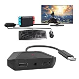 Keyboard and Mouse Adapter with 3.5mm Audio Jack Compatible with Nintendo Switch, Xbox One, PS4, PS3. Perfect for Games Like FPS, TPS, RPG and RTS, etc.