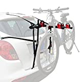 Trunk Mount Rack, Woueniut Trunk Mounted Bike Rack 3-Bike Carrier Rack Bicycle Carrier for Most Sedans Hatchbacks Minivans SUVs