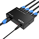 HDMI Splitter 1 in 4 Out, MT-ViKI 1x4 Power HDMI Splitter 4 Ports w/AC Adapter, 4Kx2K@30Hz 3D Full HD Distributor for PS4 Fire Stick HDTV