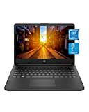 HP 14 Laptop, Intel Celeron N4020, 4 GB RAM, 64 GB Storage, 14-inch HD Touchscreen, Windows 10 Home, Thin & Portable, 4K Graphics, One Year of Microsoft 365 (14-dq0060nr, 2021, Jet Black)