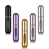Portable Mini Refillable Perfume Atomizer Bottle Atomizer Travel Size Spray Bottles Accessories 5 sets of 5ml/0.2oz