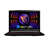 MSI Thin GF63 15.6' 144Hz Gaming Laptop: 12th Gen Intel Core i7, NVIDIA GeForce RTX 4050, 16GB DDR4, 512GB NVMe SSD, Type-C, Cooler Boost 5, Win11 Home: Black 12VE-066US
