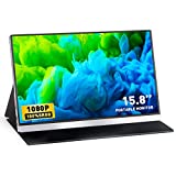 Portable Monitor - AYY 15.8 Inch FHD 1080P Portable External Second Monitor HDMI Travel Screen for Laptop Desktop, MacBook, Phones, Tablet, PS5/4, Xbox, Switch, Built-in Speaker with Protective Case