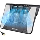 KLIM Airflow + Laptop Cooling Pad New 2022 Version - Cool Air goes in, Hot Air Gets Out + Innovative Cross Flow Turbines for High Performance 5 Year-Warranty + 10 - 17'