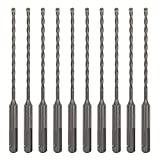 Sabre Tools 10-Pack 5/32 Inch x 6 Inch SDS Plus Rotary Hammer Drill Bits, Carbide Tipped for Brick, Stone and Concrete (5/32” x 4' x 6')