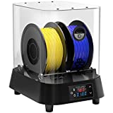 EIBOS 3D Printer Filament Dryer Box, 3D Filament Storages with Fan, Keeping Filaments Dry During 3D Printing, Compatible with 2 Rolls 1.75mm 2.85mm 3.00mm PLA PETG ABS, Spool Holder