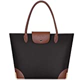 MOSISO Laptop Tote Bag, Laptop Bag for Women (15-16 inch), Work Business Office Travel Computer Lightweight Briefcase Handbag with Middle Button & Durable Handle, Black
