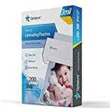 Optiazure Thermal Laminating Pouches 9'x11.5' Inches, 3mil 200Pack, Laminated Paper, Clear, Letter Size
