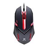 3 Button PC Mouse Wired, Ergonomic USB Computer Mouse Black, LED Backlit USB Gamer Mice Computer Laptop PC, for Windows Mac OS Linux,Cheap Mouse with Mouse Pad