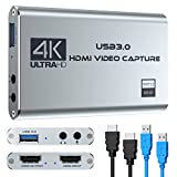 Rybozen 4K Audio Video Capture Card, USB 3.0 HDMI Video Capture Device, Full HD 1080P for Game Recording, Live Streaming Broadcasting