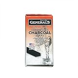 General Pencil Compressed Charcoal- Box of Six Soft Rectangular 6B Sticks