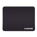 LeadsaiL Mouse Pad with Stitched Edge, Water-Resistant, Premium-Textured Mouse Mat, Non-Slip Rubber Base Mousepad for Laptop, Computer & PC, 10.6×8.3×0.1 inches (Black)