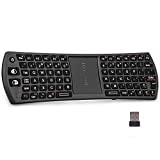 Rii Mini Wireless Keyboard, Wireless 2.4G Keyboard with Touchpad Mouse Combo for PC,Android TV Box,Linux,Windows (K24T-US)