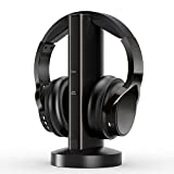 Wireless Headphones for TV Watching with 2.4G RF Transmitter Charging Dock High Volume Soft Over-Ear Cordless Headset for Seniors or Own Zone Television,Easy Plug and Play 100ft Range No Delay