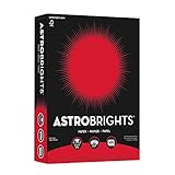 Neenah Astrobrights 30% Recycled Bright Color Paper, 8 1/2in x 11in, 24 Lb, FSC Certified, Re-Entry Red, Ream of 500 Sheets, 21558