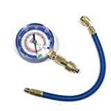 Yellow Jacket 40345 Blue Single Test Pressure Gauge (R22/R410A/R404A) W/12' Hose