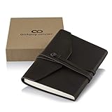 Antony Olivier Real Leather Journal | A5 Writing Notebook and Travel Diary | Unlined Premium Fountain-Pen-Friendly Paper | Fixed | for Men, Women, and Students | Classic Vintage Brown (21 x 16 cm)