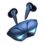 Wireless Gaming Earbuds with Blue Breathing Lights, 65ms Ultra-Low Latency Bluetooth Earbuds, Dual Modes(Game/Music), Lightweight, HiFi Bass Surround Stereo Sound, 35Hours Playtime (Black)