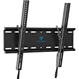PERLESMITH Tilting TV Wall Mount Bracket Low Profile for Most 23-60 inch LED LCD OLED, Plasma Flat Screen TVs with VESA 400x400mm Weight up to 115lbs