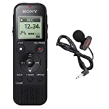 Sony Voice Recorder ICD-PX Series with Built-in Mic and USB, microSD Card Slot Up to 32 GB to Expand Memory, Adjustable Microphone Range, Includes A NeeGo Lavalier Lapel Mic