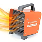 Portable Space Heater multifun 1500W Energy Efficient Electric Personal Heaters Fan with Thermostat Indoor Use Tip-over Overheat Protection Quick Heating Maker for Camper, Office Desk, Bedroom, Garage