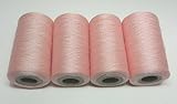4 Tubes Spun Polyester Serger, Quilting & Sewing Thread 4 Tubes 1000 Yds. Each - MULTIPLE COLORS (Pastel Pink)