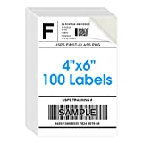 MaxGear 4x6 inch Shipping Address Labels ,for Inkjet or Laser Printer, USPS Postal Mailing Shipping Labels, Matte White Paper Sheets, Permanent Strong Adhesive, Dries Quickly, 100 Lables