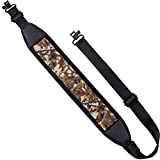 EZshoot Gun Sling 2 Point Rifle Sling with Swivels, Comfortable Neoprene Padded Shotgun Sling, Length Adjustable Rifle Shoulder Strap for Outdoors Camo Black