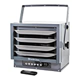 Comfort Zone CZ225ER 6,000-Watt, 240v Hard-Wired Digital Fan-Forced Ceiling Mount Heater with Full-Function Remote, Overheat Protection, Digital Thermostat, and 12-Hour Timer, Grey