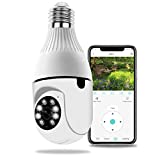 Pan Tilt Security Camera, Full-HD 3MP Wireless Wi-Fi IP Camera, Home Surveillance CCTV Cameras with Motion Detection Alarm/Night Vision/Remote Viewing…