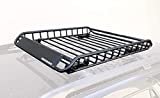 MaxxHaul 70115 46' x 36' x 4-1/2' Roof Rack Rooftop Cargo Carrier Steel Basket, Car Top Luggage Holder for SUV and Pick Up Trucks - 150 lb. Capacity