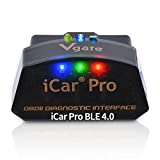 Vgate iCar Pro Bluetooth 4.0 (BLE) OBD2 Fault Code Reader OBDII Code Scanner Car Check Engine Light for iOS/Android
