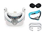 VR Cover Facial Interface and Foam Replacement Set for Meta Quest 2 (Virtual Reality Oasis Edition - Light Blue & Light Grey)