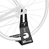 Bikehand Bicycle Floor Type Hub Mount Parking Rack Stand - for Mountain and Road Bike Indoor Outdoor Nook Garage Apartment Storage - Adjustable Height - NOT for Disk Brake Bikes