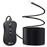 WiFi Endoscope, KZYEE 1080P 2.0 MP HD Wireless Borescope Inspection Camera IP67 Waterproof Semi-Rigid Snake Camera with Adjustable LED Lights for Android and iOS Smartphone iPhone Tablet (50FT)