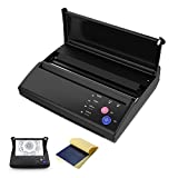 LIUMATE Tattoo Transfer Stencil Machine Thermal Copier Printer, Tattoo Stencil Printer with 20 Pcs Tattoo Transfer Paper, Tattoo Printer Machine for Temporary and Permanent Tattoos, Black