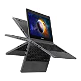 ASUS BR1100 Laptop, 11.6' HD Anti-Glare Touchscreen Display, Intel Celeron N4500, 4GB RAM, 64GB Storage, MIL-STD 810H Durability, TPM 2.0, Windows 10 Pro, Dark Grey, Stylus Included, BR1100FKA-502YT