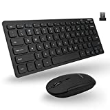 Macally Small Wireless Keyboard and Mouse Combo - an Essential Work Duo - 2.4G Compact Wireless Keyboard Mouse for PC - 78 Key Cordless Mouse and Keyboard Combo with Mini Body and Quiet Click