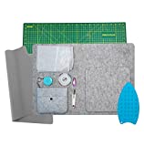 JOAVANI 17' X 24' Wool Pressing Mat Plus A2 Cutting Mat, 100% Wool Ironing Mat, Scissors, Tape, Pouch, Mesh Net, x40 Pins – New Zealand Wool Pressing Pad for Quilting, Sewing, Ironing